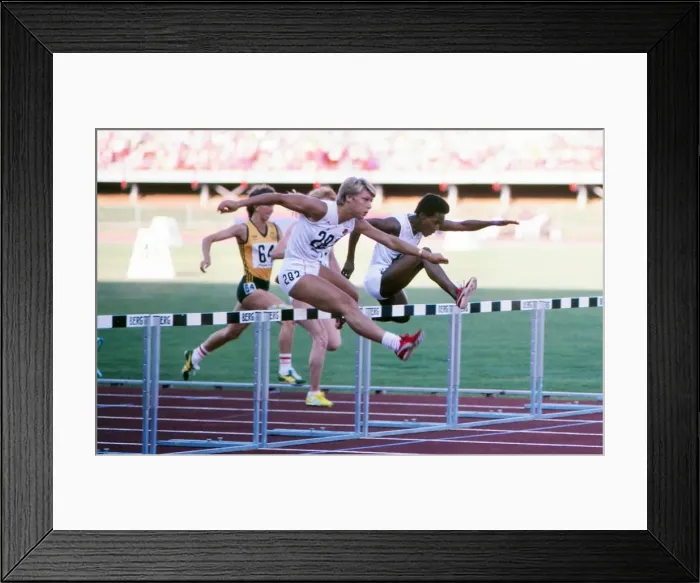 Framed Print : 1982 Brisbane Commonwealth Games - Womens 100m Hurdles Framed Print : 1982 Brisbane Commonwealth Games - Womens 100m Hurdles