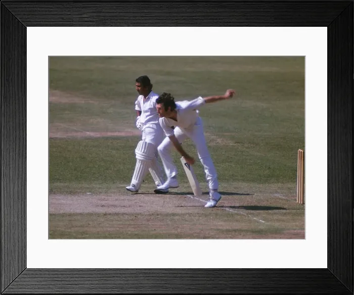 Framed Print : Englands John Snow - 1975 Prudential World Cup Framed Print : Englands John Snow - 1975 Prudential World Cup