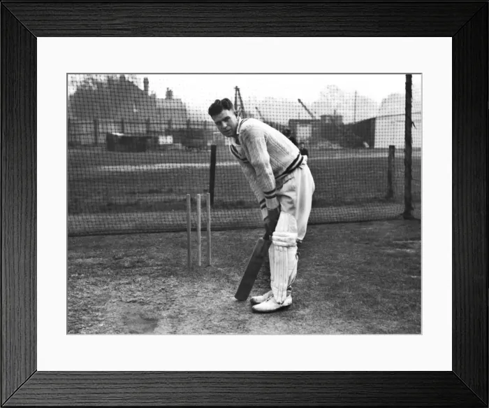 Framed Print : Tom Dollery - Warwickshire C. C. C Framed Print : Tom Dollery - Warwickshire C. C. C