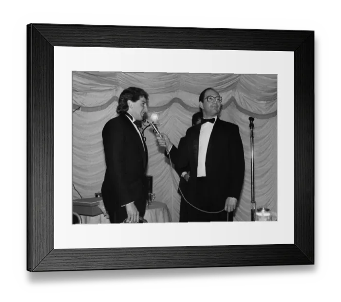 Framed Print : Ian Robertson and Jonathan Davies - 1986 Rugby World Awards Framed Print : Ian Robertson and Jonathan Davies - 1986 Rugby World Awards