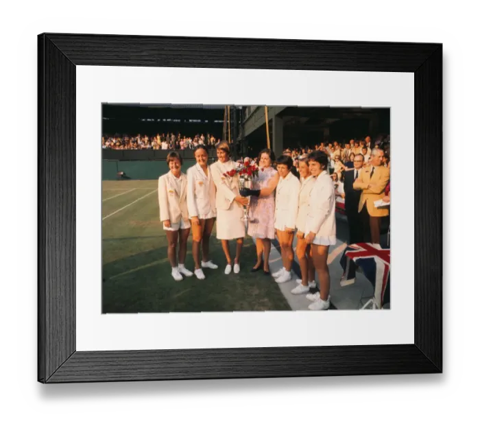 Framed Print : The victorious USA team with the trophy - 1970 Wightman Cup Framed Print : The victorious USA team with the trophy - 1970 Wightman Cup