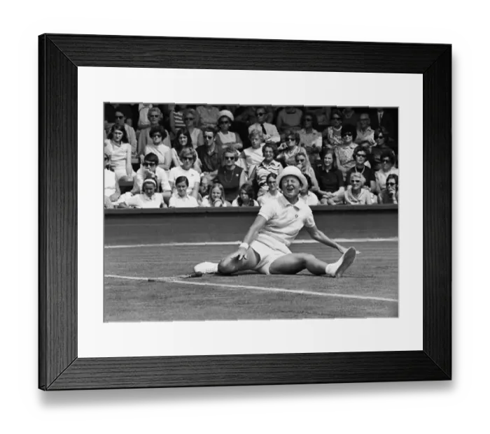 Framed Print : Nancy Richey goes down injured - 1970 Wightman Cup