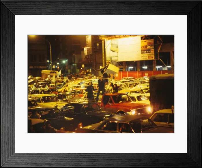 Framed Print : Argentina fans celebrate their 1978 World Cup victory Framed Print : Argentina fans celebrate their 1978 World Cup victory