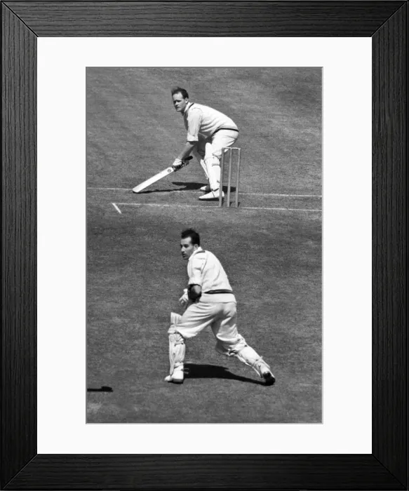 Framed Print : Brian Close bats for Yorkshire in 1957 Framed Print : Brian Close bats for Yorkshire in 1957