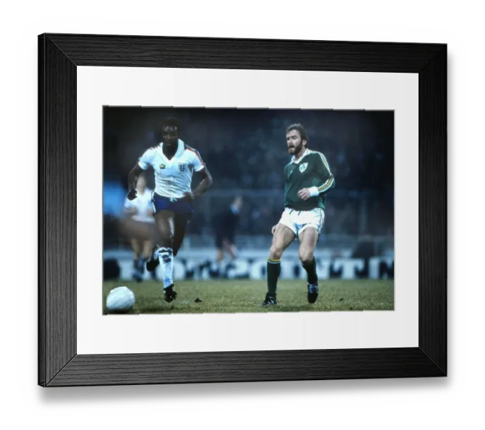 Framed Print : Irelands Tony Grealish and Englands Laurie Cunningham Framed Print : Irelands Tony Grealish and Englands Laurie Cunningham