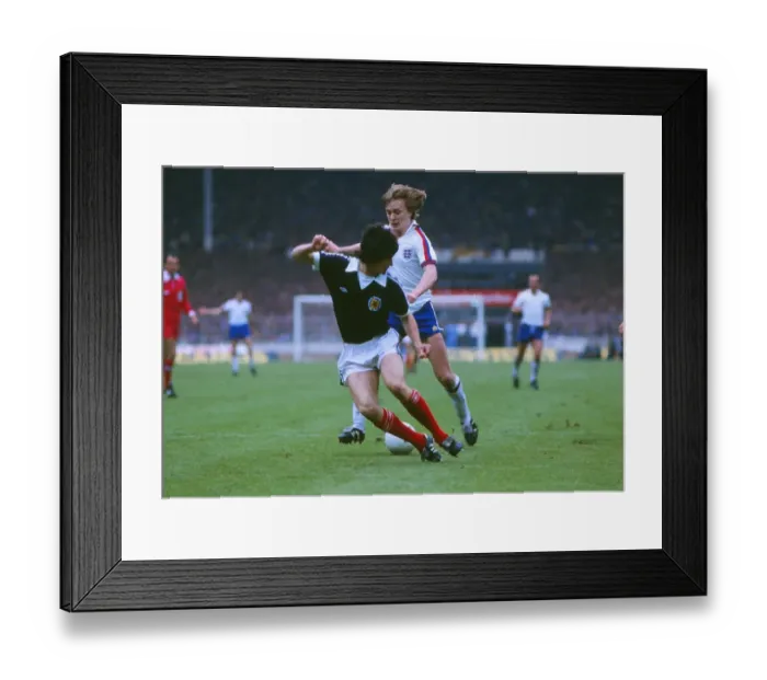 Framed Print : Scotlands George Burley and Englands Peter Barnes