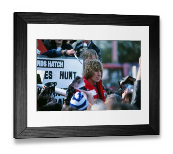 Framed Print : James Hunt - 1976 British Grand Prix Framed Print : James Hunt - 1976 British Grand Prix