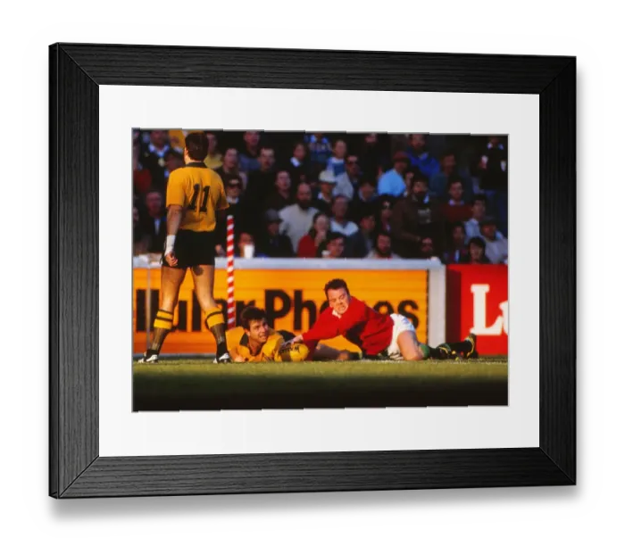Framed Print : Ieuan Evans scores his famous try for the Lions in the 3rd Test - 1989 British Lions Tour of Australia Framed Print : Ieuan Evans scores his famous try for the Lions in the 3rd Test - 1989 British Lions Tour of Australia
