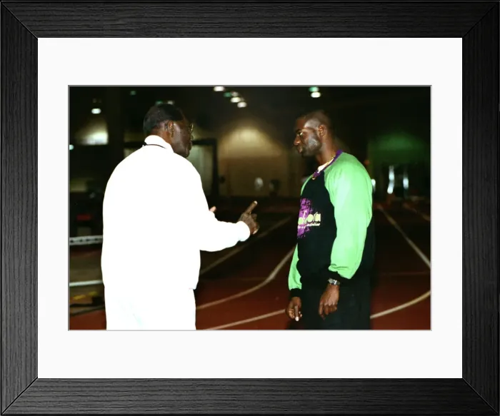 Framed Print : Ben Johnson training session - Toronto Framed Print : Ben Johnson training session - Toronto
