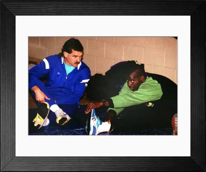 Framed Print : Ben Johnson training session - Toronto Framed Print : Ben Johnson training session - Toronto