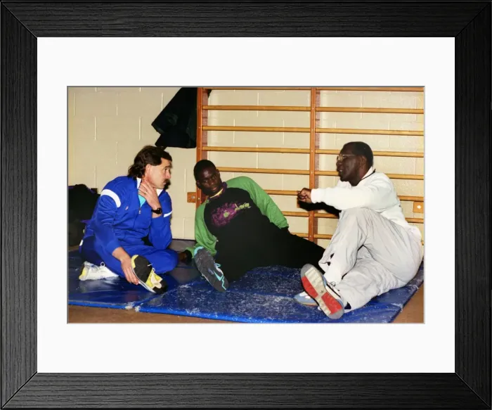 Framed Print : Ben Johnson training session - Toronto Framed Print : Ben Johnson training session - Toronto