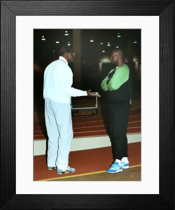 Framed Print : Ben Johnson training session - Toronto Framed Print : Ben Johnson training session - Toronto