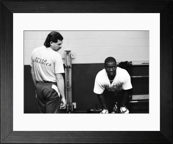 Framed Print : Ben Johnson training session - Toronto Framed Print : Ben Johnson training session - Toronto