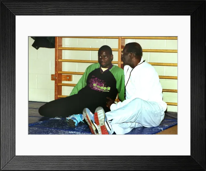 Framed Print : Ben Johnson training session - Toronto Framed Print : Ben Johnson training session - Toronto
