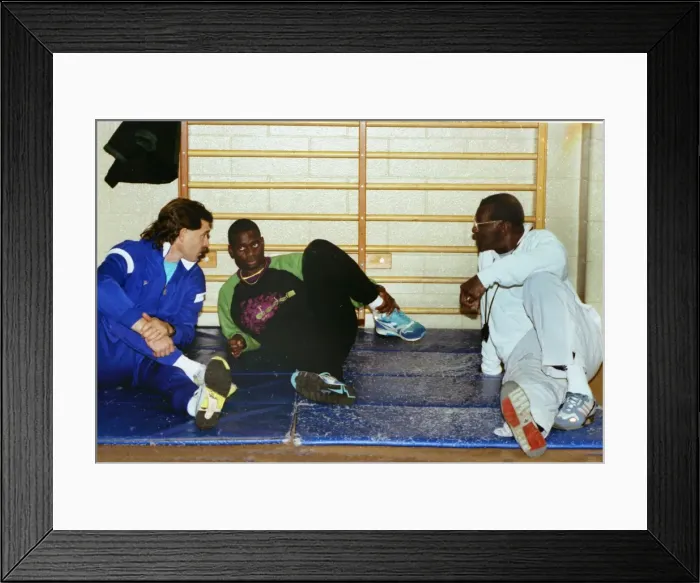 Framed Print : Ben Johnson training session - Toronto Framed Print : Ben Johnson training session - Toronto