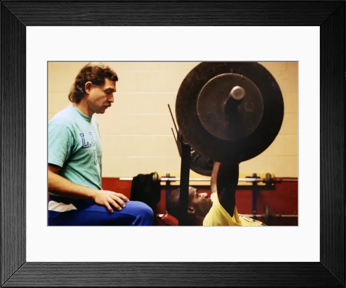 Framed Print : Ben Johnson training session - Toronto Framed Print : Ben Johnson training session - Toronto