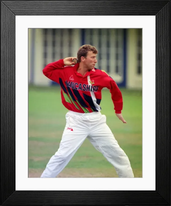 Framed Print : Mike Atherton - Lancashire C. C. C Framed Print : Mike Atherton - Lancashire C. C. C
