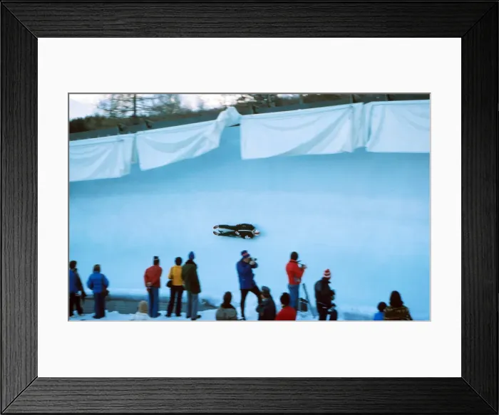 Framed Print : Innsbruck Olympics - Luge Framed Print : Innsbruck Olympics - Luge