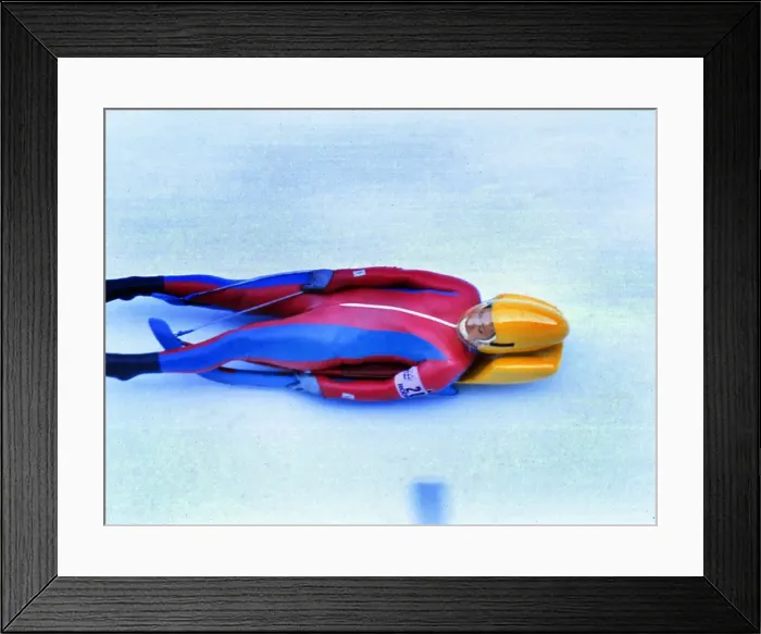Framed Print : Innsbruck Olympics - Luge Framed Print : Innsbruck Olympics - Luge