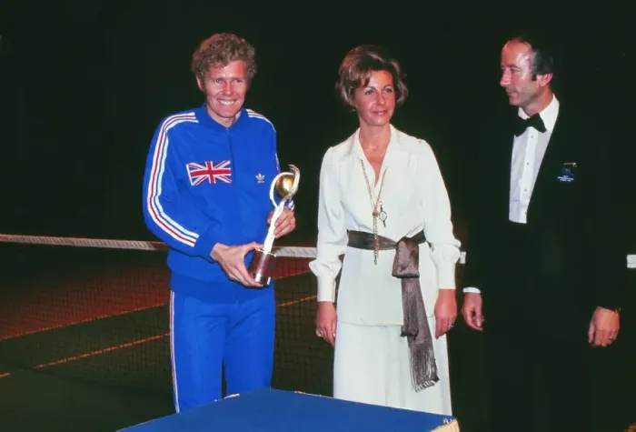 Framed Print : 1975 Rothmans International Tennis Trophy winner Mark Cox
