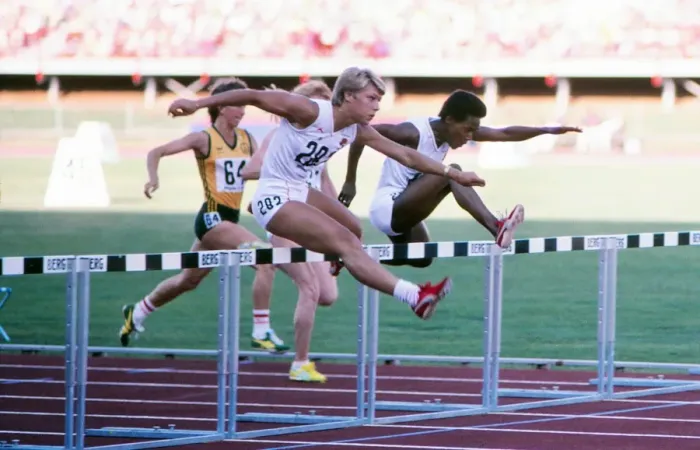 Framed Print : 1982 Brisbane Commonwealth Games - Womens 100m Hurdles Framed Print : 1982 Brisbane Commonwealth Games - Womens 100m Hurdles