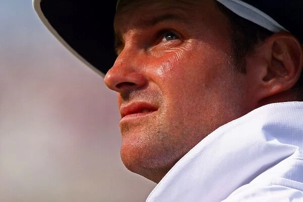 Andrew Strauss. Cricket - England vs. India - 2nd Test day four
