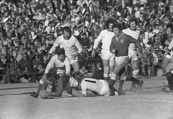 Andy Ripley scores for the British Lions in 1974