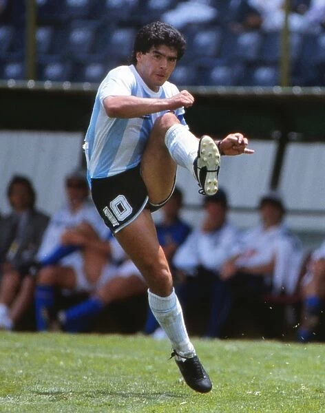 Argentinas Diego Maradona at the 1986 World Cup