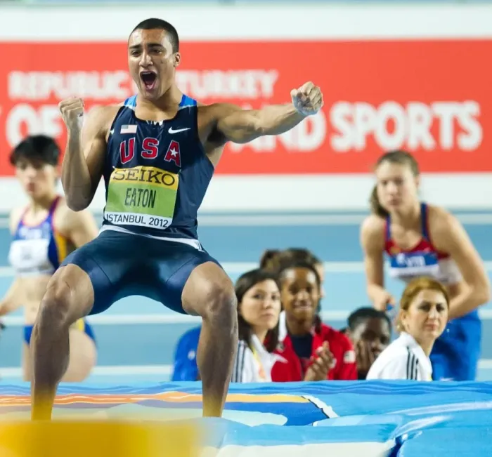 Framed Print : Ashton Eaton - 2012 Istanbul World Indoor Championships + Framed Print : Ashton Eaton - 2012 Istanbul World Indoor Championships +