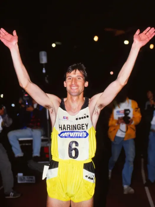 Framed Print : Athletics - McVities meeting at Crystal Palace 1989 - Mens 1500m Sebastian Coe of Great Britain raises his arms to the crowd after running in his last race in the UK before Framed Print : Athletics - McVities meeting at Crystal Palace 1989 - Mens 1500m Sebastian Coe of Great Britain raises his arms to the crowd after running in his last race in the UK before
