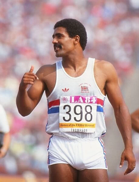 Daley Thompson at the 1984 Los Angeles Olympics