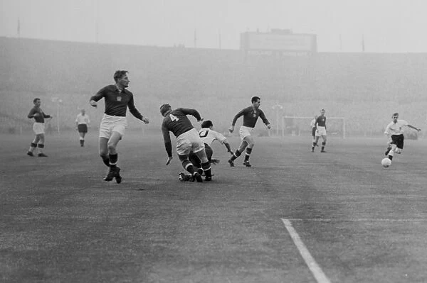 England take on Hungary at Wembley in 1953