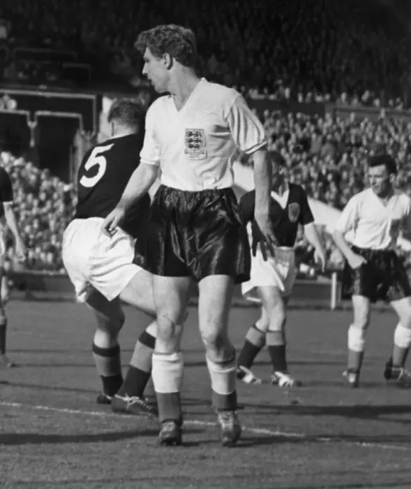 Framed Print : Englands Colin Grainger - 1956  /  7 British Home Championship