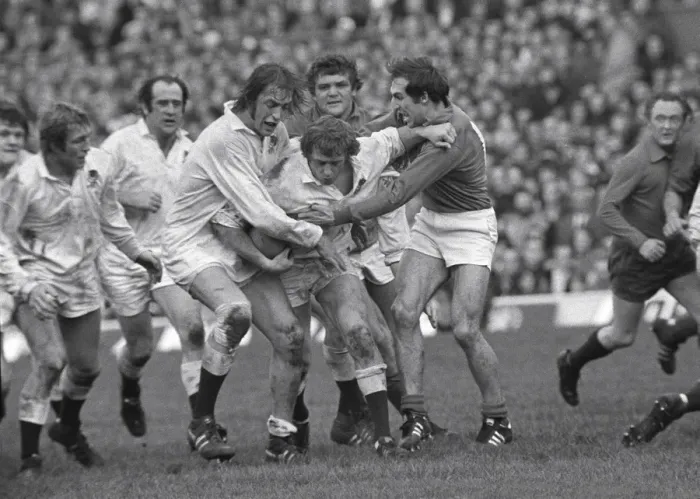 Framed Print : Englands Tony Neary and Chris Ralston battle with France - 1975 Five Nations Framed Print : Englands Tony Neary and Chris Ralston battle with France - 1975 Five Nations