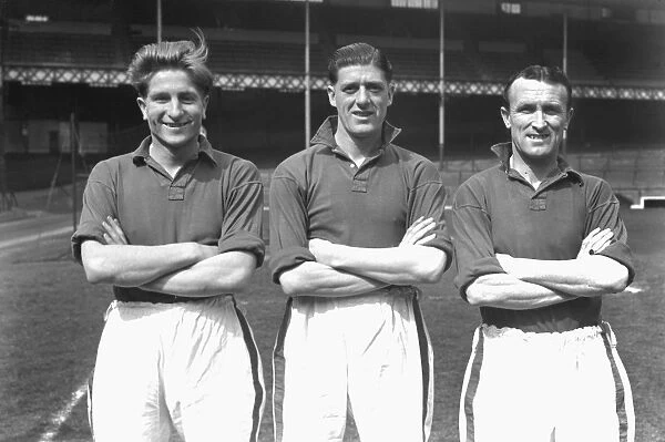 Evertons Dave Hickson, John Willie Parker and Tommy Eglington