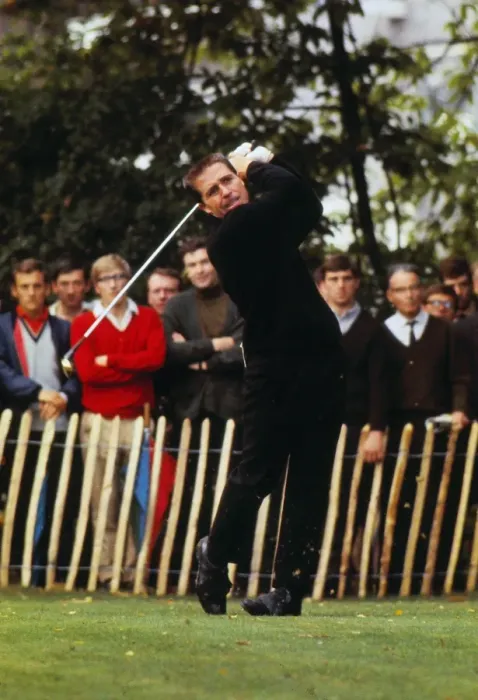Framed Print : Gary Player tees off during the 1968 World Match Play Championship Framed Print : Gary Player tees off during the 1968 World Match Play Championship