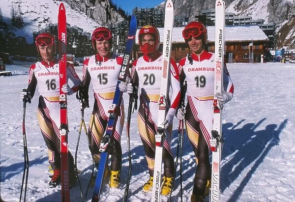 Great Britain mens ski team - 1988 FIS World Cup - Val d Isere