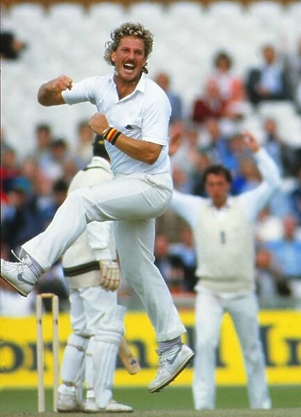 Ian Botham celebrates taking a wicket during the 1985 Ashes