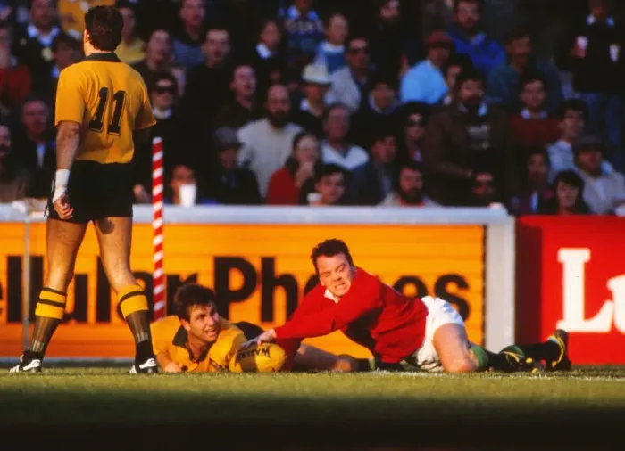 Framed Print : Ieuan Evans scores his famous try for the Lions in the 3rd Test - 1989 British Lions Tour of Australia Framed Print : Ieuan Evans scores his famous try for the Lions in the 3rd Test - 1989 British Lions Tour of Australia