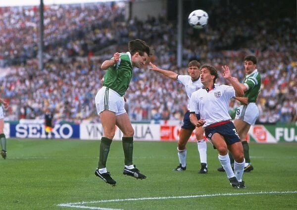 Irelands Ray Houghton scores against England at Euro 88