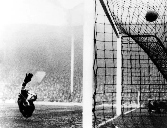 Framed Print : Italy goalkeeper Carlo Ceresoli is beaten by an English shot at Highbury in 1934 + Framed Print : Italy goalkeeper Carlo Ceresoli is beaten by an English shot at Highbury in 1934 +