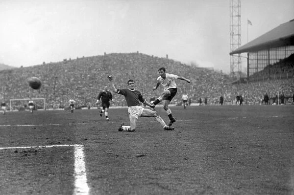 Jimmy Greaves shoots for Spurs in the 1962 FA Cup semi-final