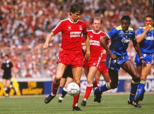 Liverpools Alan Hansen on the ball during the 1988 FA Cup Final