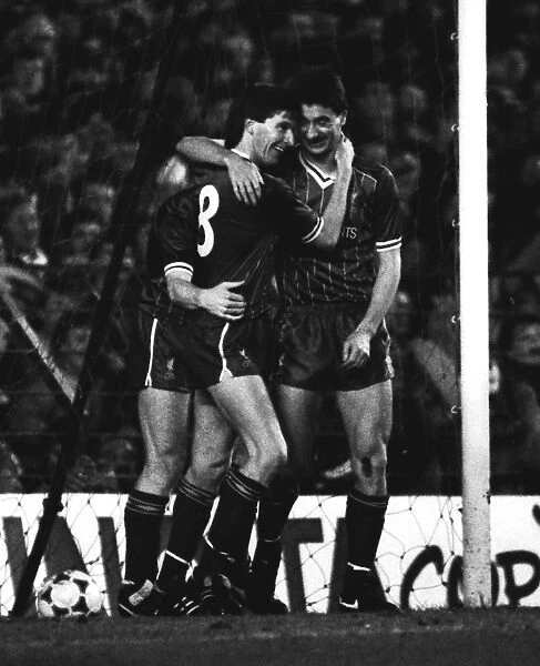 Liverpools Ronnie Whelan and Ian Rush - 1985 European Cup