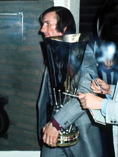 Liverpools Tommy Smith with the UEFA Cup in 1973