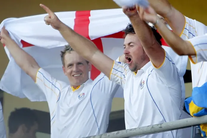 Framed Print : Luke Donald and Graeme McDowell celebrate - 2010 Ryder Cup Framed Print : Luke Donald and Graeme McDowell celebrate - 2010 Ryder Cup