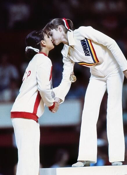 Nadia Comaneci & Nellie Kim at the 1976 Montreal Olympics
