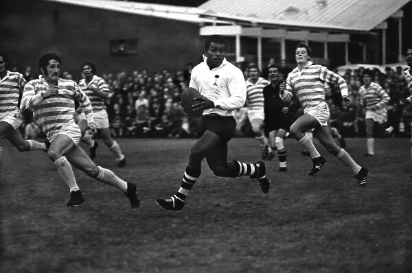 Pio Bosco Tikoisuva on the ball for Fiji in 1970