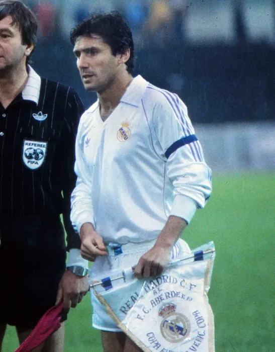 Framed Print : Real Madrid captain Juanito - 1983 Cup Winners Cup Final Framed Print : Real Madrid captain Juanito - 1983 Cup Winners Cup Final