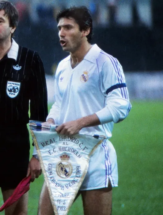 Framed Print : Real Madrid captain Juanito - 1983 Cup Winners Cup Final Framed Print : Real Madrid captain Juanito - 1983 Cup Winners Cup Final